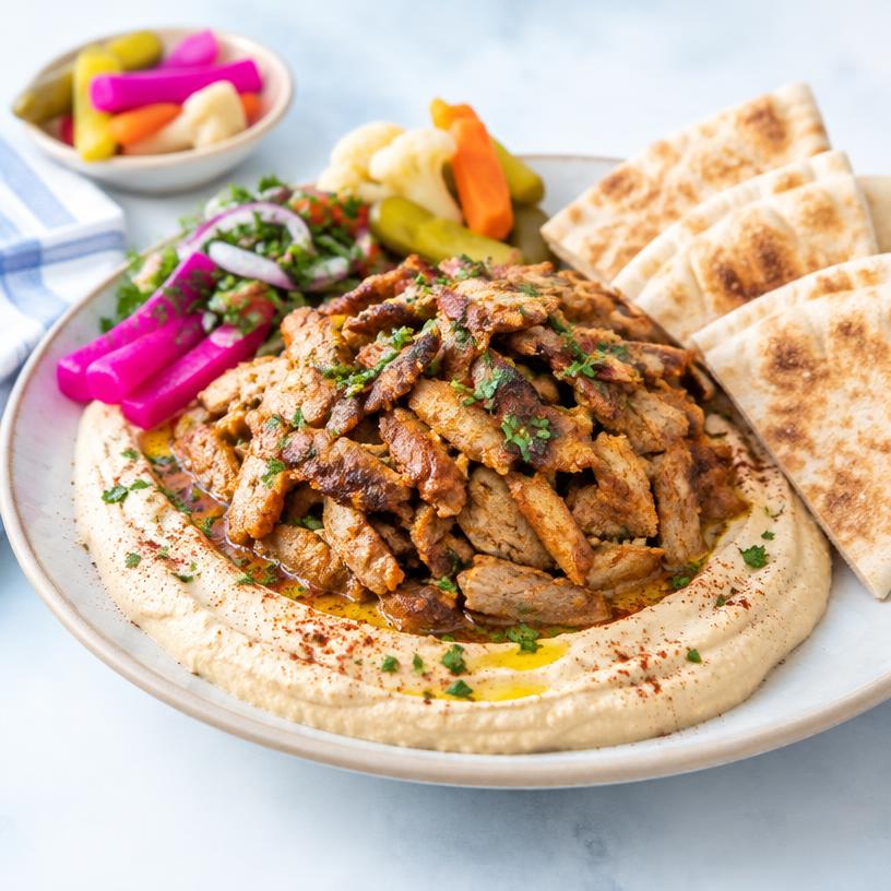 חומוס + שווארמה